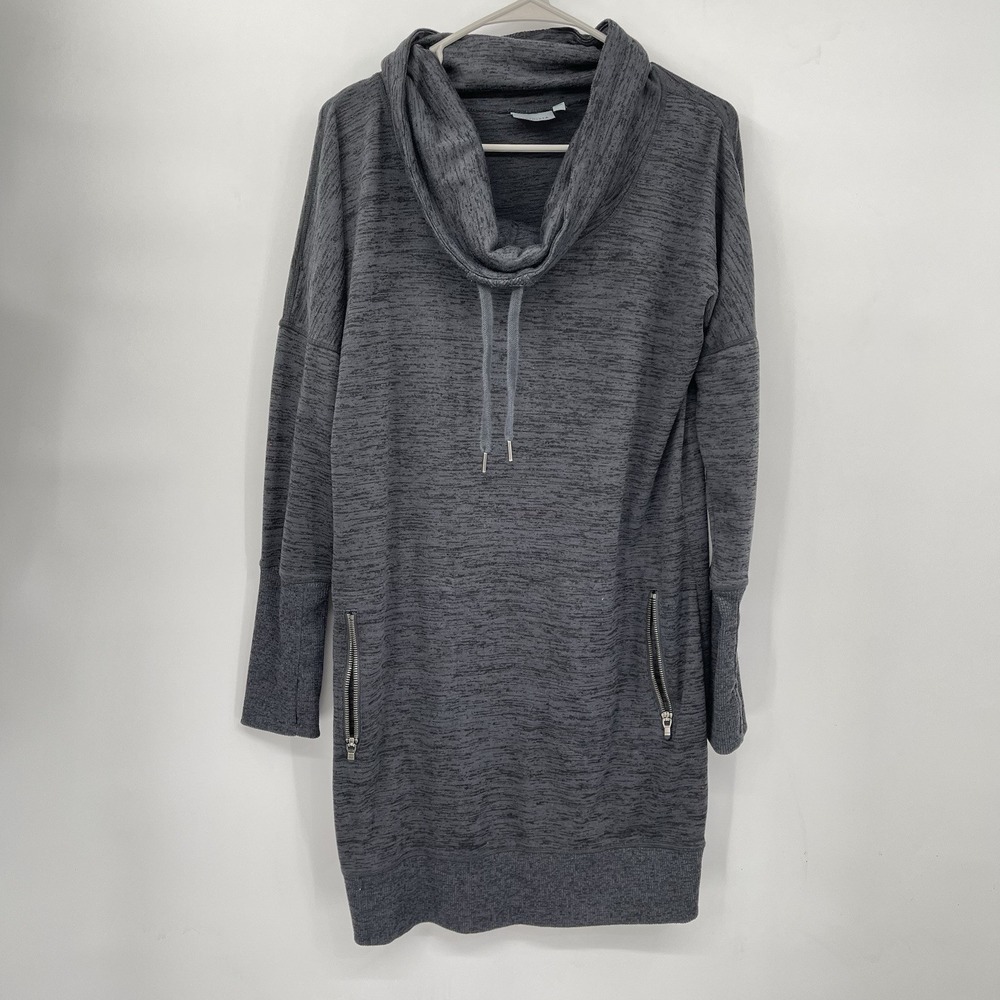 Athleta 24/7 Funnel Neck Relaxed Fit Heathered Gray Womens sweater Sweatshirt M